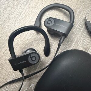 Beats by Dre Powerbeats Black Earbud Headphones
